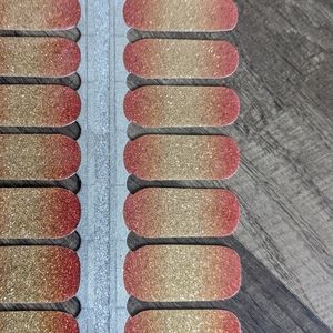 Nail Wraps - Orange and Yellow Ombre Glitter